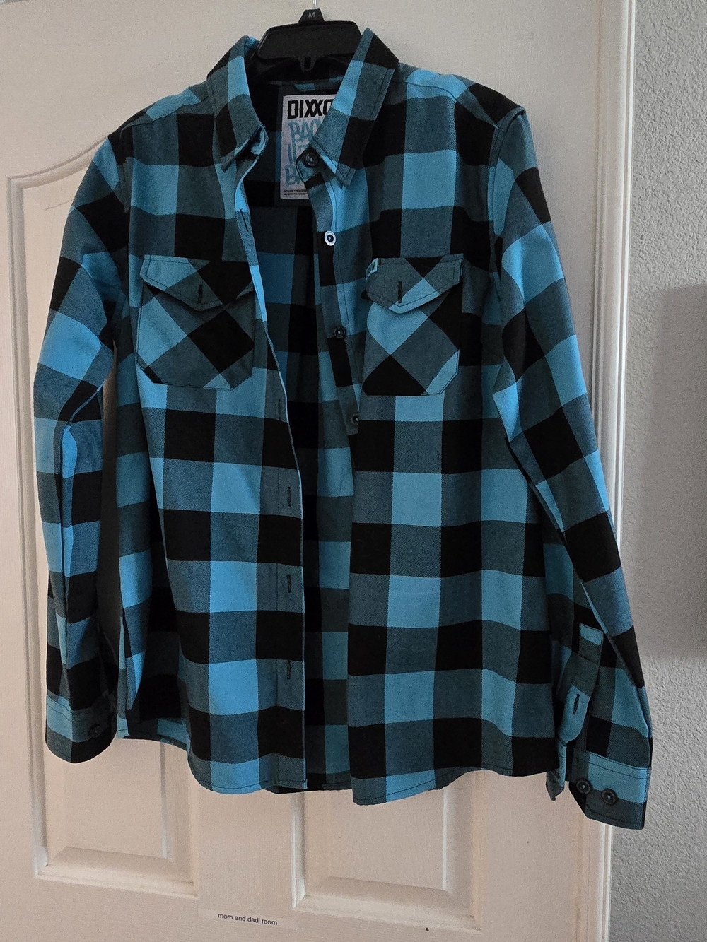 DIXXON Back The Basics Turquoise and Black Check Button-Down Shirt